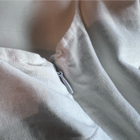 NWOT Talbots 100% Linen Eyelet Sleeveless Midi Dress in White size 10 - Picture 9 of 12